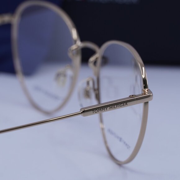 Tommy Hilfiger TH 1727 0DDB 00 Geometric Eyeglasses – Gold Cooper 52mm - Picture 9 of 10